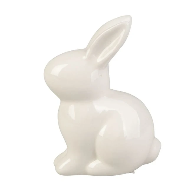 Hase Sitzend - Weiß Glänzend - Aus Keramik - Ca. 6,5 X 4,5 X 9 Cm – Bild 2