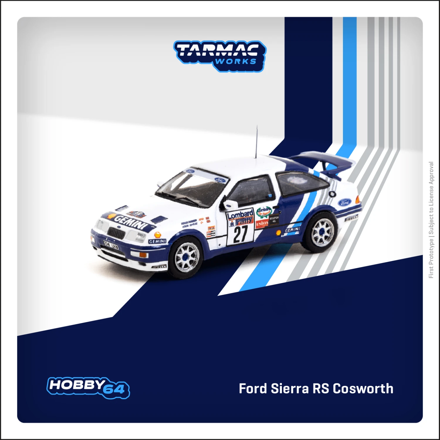 Tarmac T64-058-89RAC27 Ford Sierra RS Cosworth RAC Rally 1989 Colin McRae / Derek Ringer - Hobby64 M